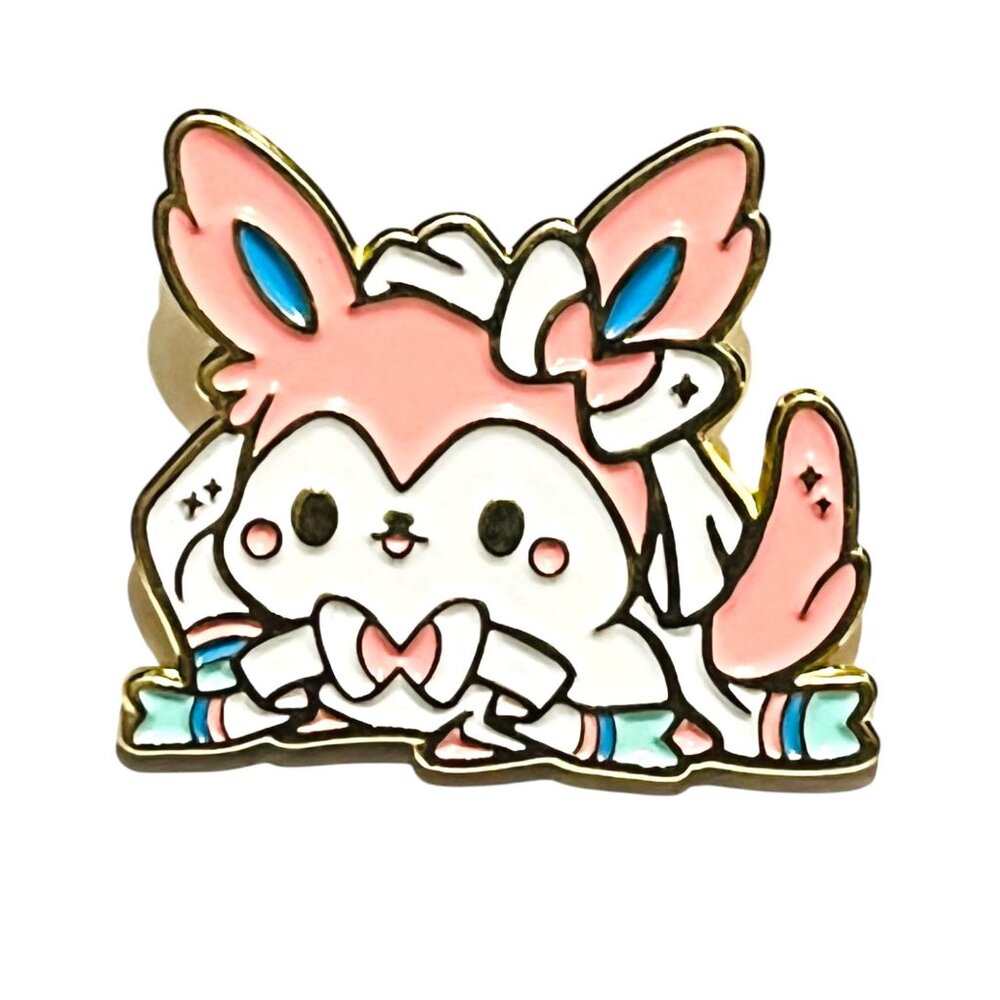 Pokemon Inspired Sylveon Cute Fan Made Enamel Pin Lapel Pin Collectible